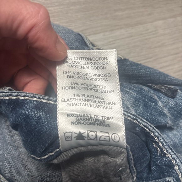 Silver Light Blue Distressed Skinny Jeans - Picture 6 of 9